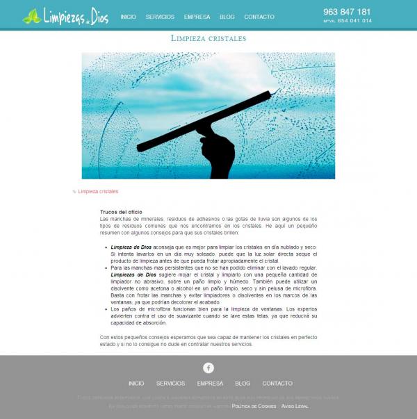 Diseño web Valencia - NeutralSEO - Limpiezas de Dios